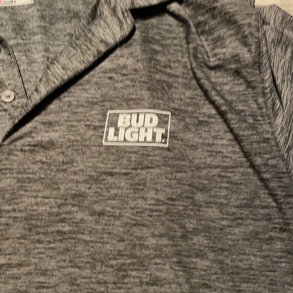 Under Armor Bud Light Grey Polo XL - Picture 2 of 4
